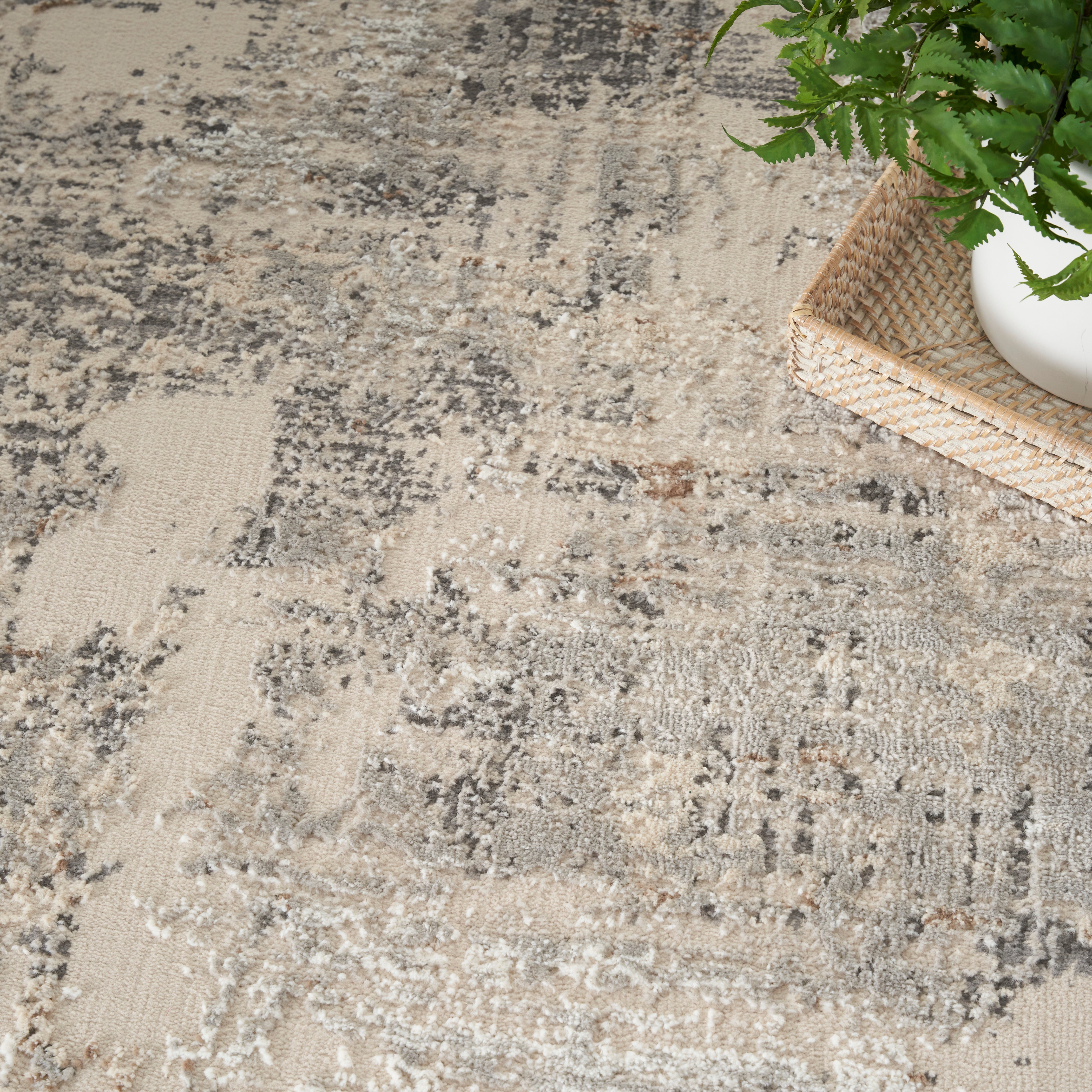 Nourison Sustainable Trends SUT04 Beige/Grey Large Rectangle Rug